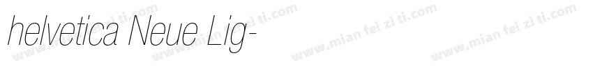 helvetica Neue Lig字体转换